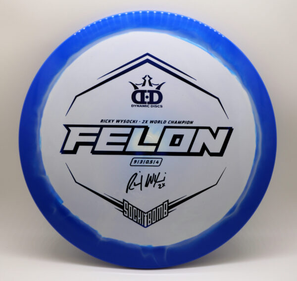 Dynamic Discs Fuzion Orbit Felon Ricky Wysocki Sockibomb Blue 175g