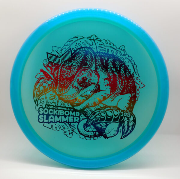 Dynamic Discs Lucid-X Chameleon Sockibomb Slammer Ricky Wysocki 2023 Blue 175g