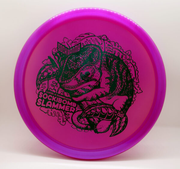 Dynamic Discs Lucid-X Chameleon Sockibomb Slammer Ricky Wysocki 2023 Purple 173g